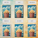 Popcorn, Game Room Wall Art, Movie Room Art, Canvas Print, Wall Hanging, Portrait Art, Minimalist Wall Art, Kitchen Wall Decor, Hostess Gift