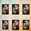 Santa Claus and his Alaskan Malamute, Christmas Wall Art, Dog Gift, Christmas Dog, Winter Wall Art, Santa Decor, Santa Art Print