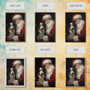 Santa Claus And His Border Collie, Christmas Wall Art, Dog Gift, Christmas Dog, Winter Wall Art, Santa Decor, Santa Art Print, Cute Dog