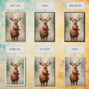 Cute Buck Dressed For Christmas, Christmas Decor, Woodland Animals, Christmas Wall Art, Winter Decor, Holiday Decor, Seasonal Decor