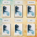 Dhigurah Island, Maldives Watercolor Print, Vacation Gift, Maldives Wall Art, Beach Painting, Beach Decor, Large Wall Art, Wood Frame Art