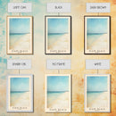 Diani Beach, Kenya Watercolor Beach Print, Vacation Gift, Kenya Wall Art, Framed Canvas Print, Framed Beach Painting