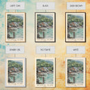 Gulangyu Island, China Watercolor Beach Print, Vacation Gift, China Wall Art, Beach Painting, Beach Decor, Beach Painting