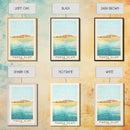 Marsa Alam, Egypt Watercolor Print, Vacation Gift, Egypt Wall Art, Beach Painting, Beach Decor, Large Wall Art, Wood Frame Art