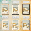 Mustang Island, Texas Watercolor Beach Print, Vacation Gift, Texas Wall Art, Framed Canvas Print, Framed Beach Painting