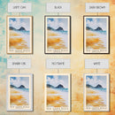 New Chums Beach, New Zealand Watercolor Print, Vacation Gift, New Zealand Wall Art, Beach Painting, Beach Decor, Large Wall Art, Wood Frame Art