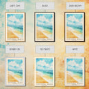 Ostional Beach, Costa Rica Watercolor Beach Print, Vacation Gift, Costa Rica Wall Art, Framed Canvas Print, Framed Beach Painting