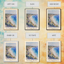 Patara Beach, Turkey Watercolor Print, Vacation Gift, Turkey Wall Art, Beach Painting, Beach Decor, Large Wall Art, Wood Frame Art