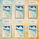Playa Grande, Dominican Republic Watercolor Beach Print, Vacation Gift, Dominican Republic Wall Art, Framed Canvas Print, Framed Beach Painting