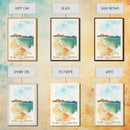 Playa Los Cerritos, Mexico Watercolor Beach Print, Vacation Gift, Mexico Wall Art, Beach Painting, Beach Decor, Beach Painting