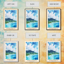 Rarotonga, Cook Islands Watercolor Beach Print, Vacation Gift, Cook Islands Wall Art, Framed Canvas Print, Framed Beach Painting