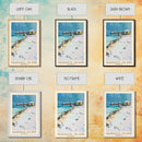 Vaadhoo Island, Maldives Watercolor Print, Vacation Gift, Maldives Wall Art, Beach Painting, Beach Decor, Large Wall Art, Wood Frame Art