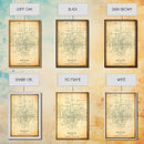 Vintage Wichita Kansas map print poster or framed canvas, Wichita map print poster canvas, Wichita city map print poster canvas, Travel Art