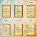 Omaha Nebraska map print poster or framed canvas, Omaha map print poster canvas, Omaha city map print poster canvas, Vintage Travel Art