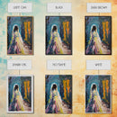 Halloween Haunted Veiled Ghost, Framed Canvas Print, Wall Art, Living Room Decor, Spooky, Ghost Art, Original Painting, Home Decor