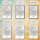 Aurora Street Map, Colorado Map, City Map Print, Travel Lover Gift, Above Bed Art, Minimalist Art, Wall Art, Canvas Print, Canvas Wall Art