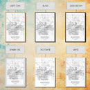 Bakersfield Street Map, California Map, City Wall Art, Home Wall Décor, Wife Gift, Minimalist Art, Wall Art, Canvas Print, Canvas Wall Art