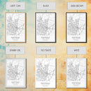 Fayetteville Street Map, North Carolina Map, City Map Art, Minimalist Art, Wall Art, Canvas Print, Travel Wall Print, Wanderlust Gift