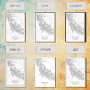 Fremont Street Map, California Map, City Map Art, Minimalist Art, Wall Art, Canvas Print, Travel Lover Gift, Bar Wall Décor, Travel Prints