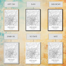 Greensboro Street Map, North Carolina Map, City Map Art, Minimalist Art, Wall Art, Canvas Print, Travel Wall Art, Gift For Travelers