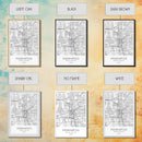 Indianapolis Street Map, Indiana Map, City Map Art, Minimalist Art, Wall Art, Canvas Print, Travel Wall Art, Gifts For Him, Living Room Art