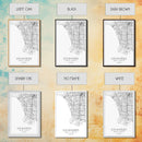 Los Angeles Street Map, California Map, City Map Art, Modern Art, Wall Art, Canvas Print, Travel Wall Print, Wedding Gift, Bedroom Décor