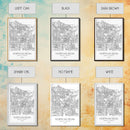North Las Vegas Street Map, Nevada Map, City Map Art, Modern Art, Wall Art, Canvas Print, Wall Décor Bedroom, Honeymoon Gift,  Travel Art