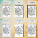 Oakland Street Map, California Map, City Map Art, Modern Art, Wall Art, Canvas Print, Living Room Art, Gift For Her, Adventure Wall Art