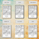 Riverside Street Map, California Map, City Map Art, Minimalist Art, Wall Art, Canvas Print, Office Wall Décor, Gifts For Dad, Travel Print