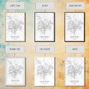 Santa Rosa Street Map, California Map, City Map Print, Minimalist Art, Wall Art, Canvas Print, Bedroom Wall Art, Travel Gift, Travel Art