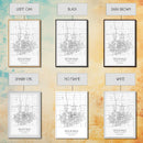 Sioux Falls Street Map, South Dakota Map, City Map Print, Minimalist Art, Wall Art, Canvas Print, Dorm Room Décor, Gifts For Her
