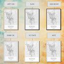 Stockton Street Map, California Map, City Map Print, Modern Wall Art, Wall Art, Canvas Print, Girls Room Décor, Gifts For Dad