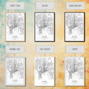 Tampa Street Map, Florida Map, City Map Print, Modern Wall Art, Wall Art, Canvas Print, Gift For Mom, Travel Wall Decor, Farmhouse Wall Art