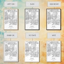 Tempe Street Map, Arizona Map, City Map Print, Modern Wall Art, Wall Art, Canvas Print, Birthday Gifts, Game Room Décor, Travel Wall Art