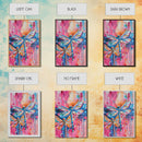 Vibrant Dragonflies in Abstract Background - Framed Canvas Print, Nature-Inspired Art, Colorful Insect Decor, Living Room Wall Art