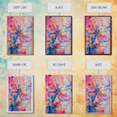 Trio of Colorful Dragonflies in Abstract Art - Framed Canvas Print, Nature-Inspired Wall Art, Vibrant Living Room Decor, Bedroom Art