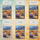Majestic Desert Mountains and Vegetation, Scenic Wall Art for Living Room or Bedroom, Framed Canvas Print for Home Decor