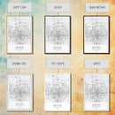 Wichita Street Map, Kansas Map, City Map Print, Minimalist Art, Wall Art, Canvas Print, Travel Wall Art, Gifts For Travelers, Canvas Art