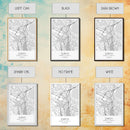 Zurich Street Map, Switzerland Map, Europe City Map Print, Minimalist Art, Wall Art, Canvas Print, Travel Art, Wall Hanging, Honeymoon Gift