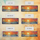 Sunset Abstract Wall Art Print, Yellow, Orange, Textured Abstract Wall Art, Framed Abstract Print Art, Panoramic, Wall Art, Canvas Print
