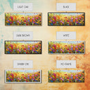 Framed Canvas Print of Original painting, Large wall art, Boho wall décor, Flower painting, Home decor, Modern art, Bedroom decor, Panoramic