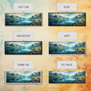 Panoramic Photography Print Of Fjords of Norway, Framed Canvas Print, Panoramic Landscape Photography Art