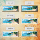 Mala Plaža Beach, Montenegro Panoramic Print, Vacation Gift, Montenegro Wall Art, Beach Painting, Beach Decor, Large Wall Art, Wood Frame Art