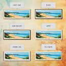 Playa del Regueral and Playa de Cavet, Spain Panoramic Print, Vacation Gift, Spain Wall Art, Beach Painting, Beach Decor, Large Wall Art, Wood Frame Art