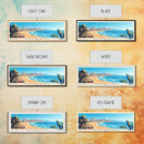 Reñaca beach, Chile Panoramic Print, Vacation Gift, Chile Wall Art, Beach Painting, Beach Decor, Large Wall Art, Wood Frame Art