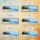 South Water Caye, Belize Panoramic Beach Print, Vacation Gift, Belize Wall Art, Framed Canvas Print, Framed Beach Painting
