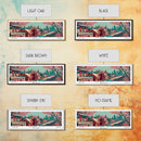 Jersey City New Jersey Panoramic Framed Canvas Print, Travel Poster, Mid Century Modern Art, Pop Art Style, Wall Decor, Office Art, Home Decor, Living Room Art