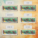 Omaha Nebraska Panoramic Painting Framed Canvas Print, Travel Poster, Mid Century Modern Art, Pop Art Style, Wall Art, Home Decor