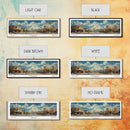 Rialto California Panoramic Print, Modern Framed Canvas Print, Travel Poster Art, Home Decoration, Wall Art, Office Decor