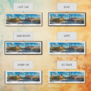 San Antonio Texas Panoramic Print, Trendy Framed Canvas Print, Travel Poster Art, Living Room Decor, Home Wall Art